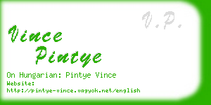 vince pintye business card